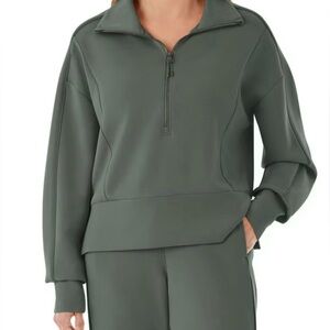 Womens Members Mark XXL Long Sleeve Half Zip Pullover With Mock Collor